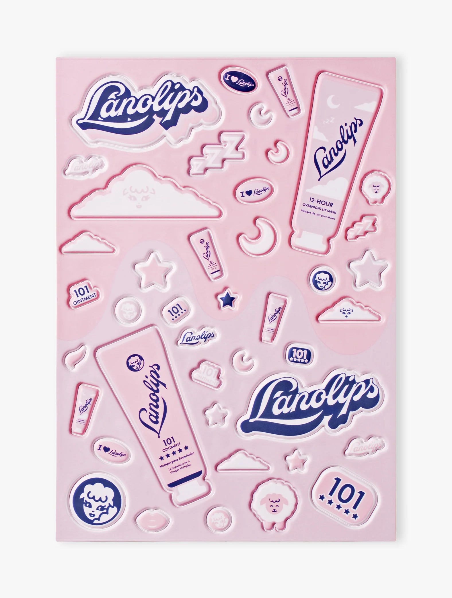 101 Ointment & 12 Hour Overnight Lip Mask Puffy Sticker Sheet