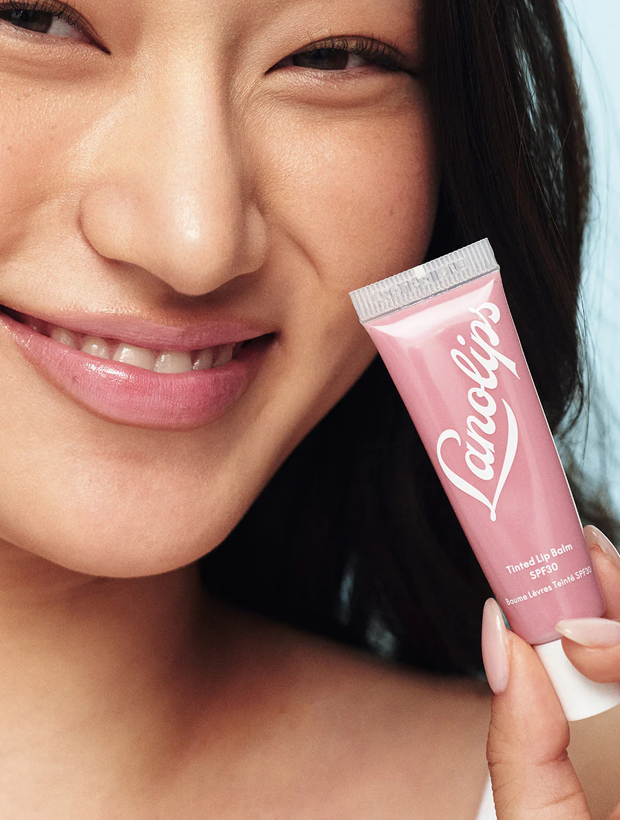 Tinted Lanolin Lip Balm SPF30 Rhubarb - Image 2