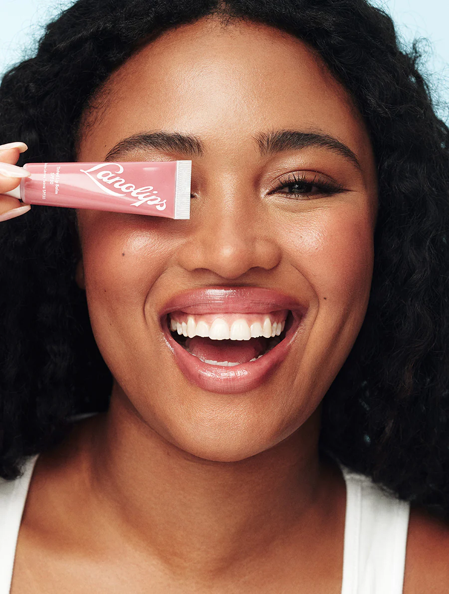 Tinted Lanolin Lip Balm SPF30 Rhubarb - Image 3